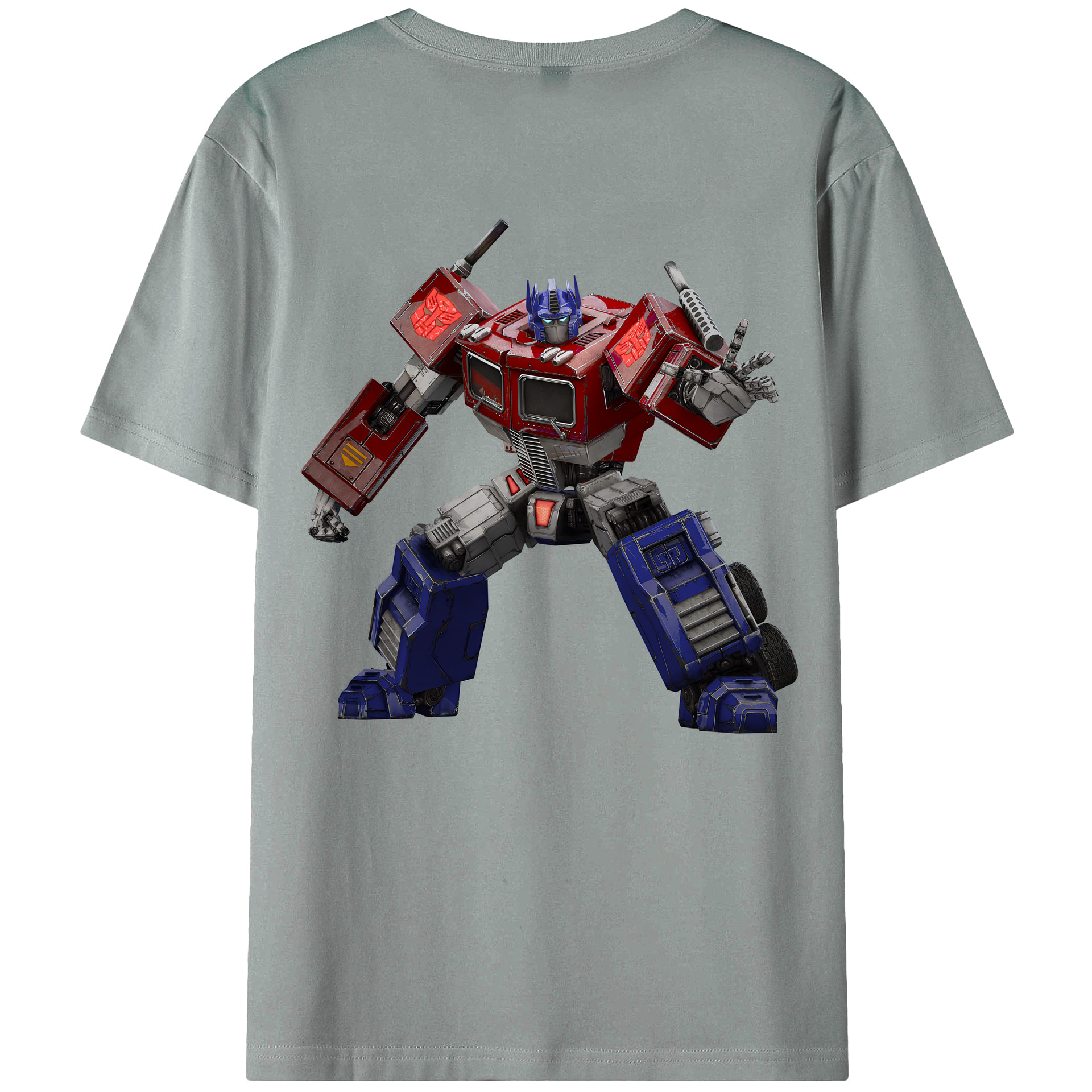 （画像用） Transformers トランスフォーマー 綿100％ メンズ半袖Tシャツ（バックプリント） 通気性